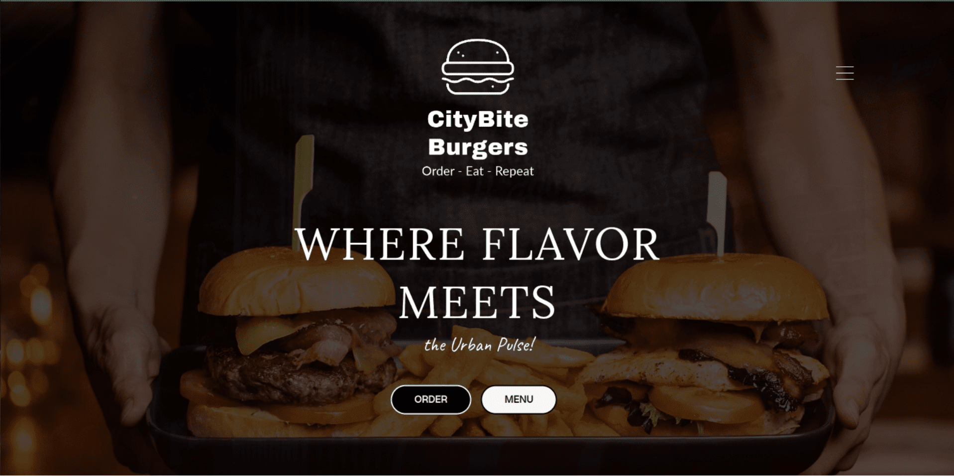 CityBite Burgers website