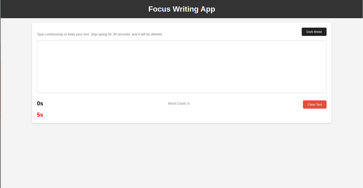 focus writing app